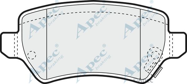 APEC BRAKING Piduriklotsi komplekt,ketaspidur PAD1286